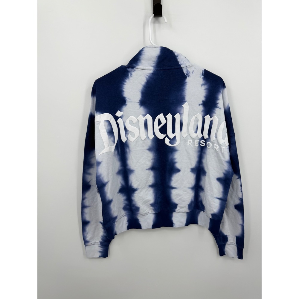 Disney Disneyland resort Quarter Zip Pullover Women S Blue Tie Dye Mickey Mouse